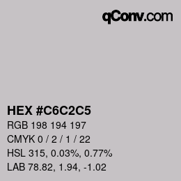 Color code: HEX #C6C2C5 | qconv.com