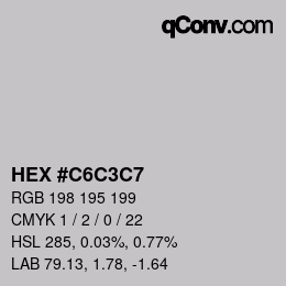Color code: HEX #C6C3C7 | qconv.com