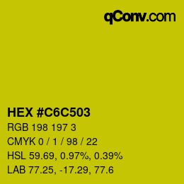 Color code: HEX #C6C503 | qconv.com