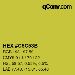Color code: HEX #C6C53B | qconv.com