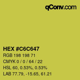 Color code: HEX #C6C647 | qconv.com