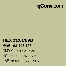 Color code: HEX #C6C69D | qconv.com