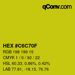 Color code: HEX #C6C70F | qconv.com