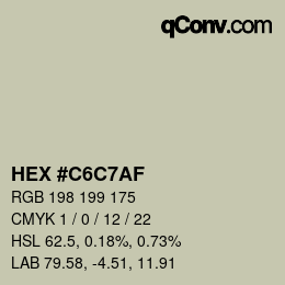 Color code: HEX #C6C7AF | qconv.com