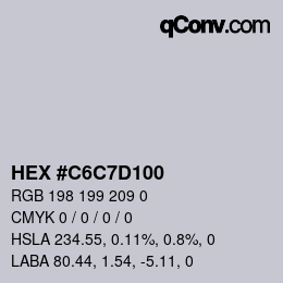 Color code: HEX #C6C7D100 | qconv.com