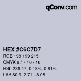 Farbcode: HEX #C6C7D7 | qconv.com