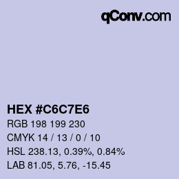 Color code: HEX #C6C7E6 | qconv.com