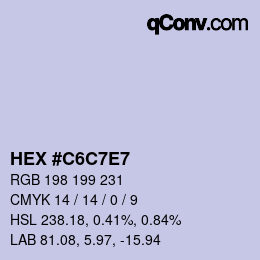 Color code: HEX #C6C7E7 | qconv.com