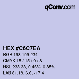 カラーコード: HEX #C6C7EA | qconv.com