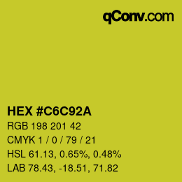 Color code: HEX #C6C92A | qconv.com