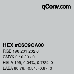 Color code: HEX #C6C9CA00 | qconv.com