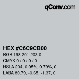 Color code: HEX #C6C9CB00 | qconv.com