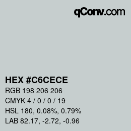 Color code: HEX #C6CECE | qconv.com