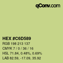 Color code: HEX #C6D589 | qconv.com