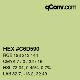 カラーコード: HEX #C6D590 | qconv.com