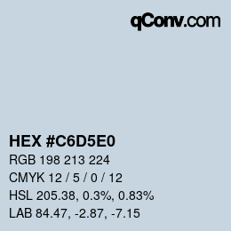 Farbcode: HEX #C6D5E0 | qconv.com