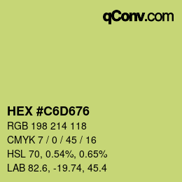 Farbcode: HEX #C6D676 | qconv.com