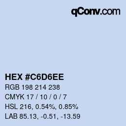 Farbcode: HEX #C6D6EE | qconv.com