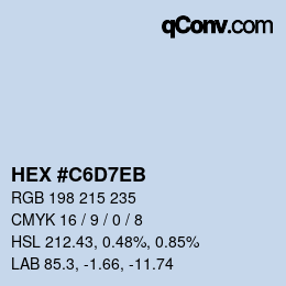 カラーコード: HEX #C6D7EB | qconv.com