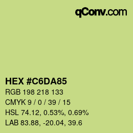 カラーコード: HEX #C6DA85 | qconv.com