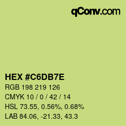 Color code: HEX #C6DB7E | qconv.com