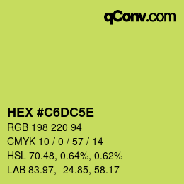 Color code: HEX #C6DC5E | qconv.com