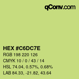 Color code: HEX #C6DC7E | qconv.com