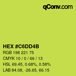 Código de color: HEX #C6DD4B | qconv.com