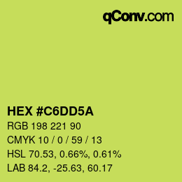 カラーコード: HEX #C6DD5A | qconv.com