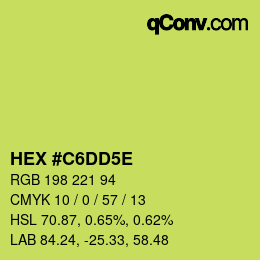 Farbcode: HEX #C6DD5E | qconv.com