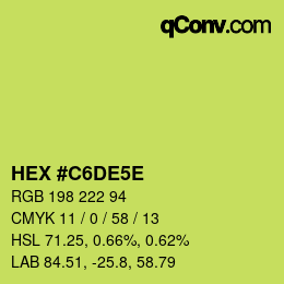 Farbcode: HEX #C6DE5E | qconv.com