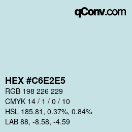 Color code: HEX #C6E2E5 | qconv.com
