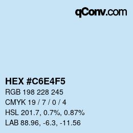 Color code: HEX #C6E4F5 | qconv.com