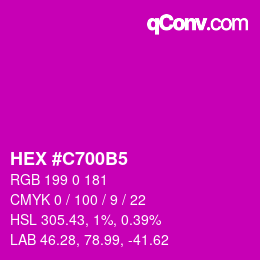 Color code: HEX #C700B5 | qconv.com