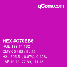 Color code: HEX #C70EB6 | qconv.com