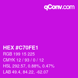 颜色代码: HEX #C70FE1 | qconv.com