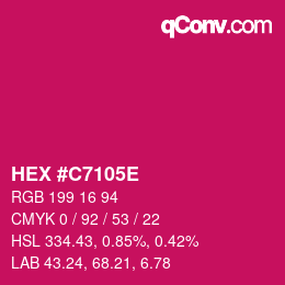 Color code: HEX #C7105E | qconv.com