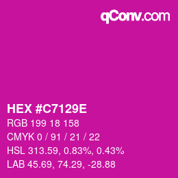 Color code: HEX #C7129E | qconv.com