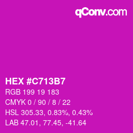 Color code: HEX #C713B7 | qconv.com
