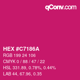 カラーコード: HEX #C7186A | qconv.com