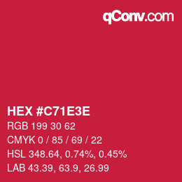 Color code: HEX #C71E3E | qconv.com