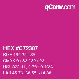 Color code: HEX #C72387 | qconv.com