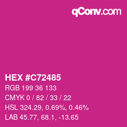 Color code: HEX #C72485 | qconv.com