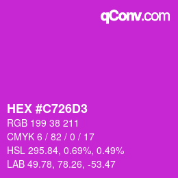 Color code: HEX #C726D3 | qconv.com