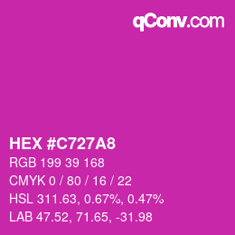 Color code: HEX #C727A8 | qconv.com