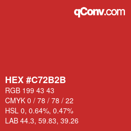 Color code: HEX #C72B2B | qconv.com