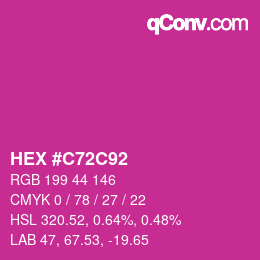 Color code: HEX #C72C92 | qconv.com