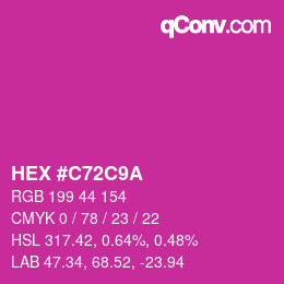 Color code: HEX #C72C9A | qconv.com