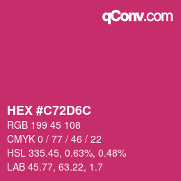 Color code: HEX #C72D6C | qconv.com