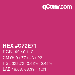 Color code: HEX #C72E71 | qconv.com